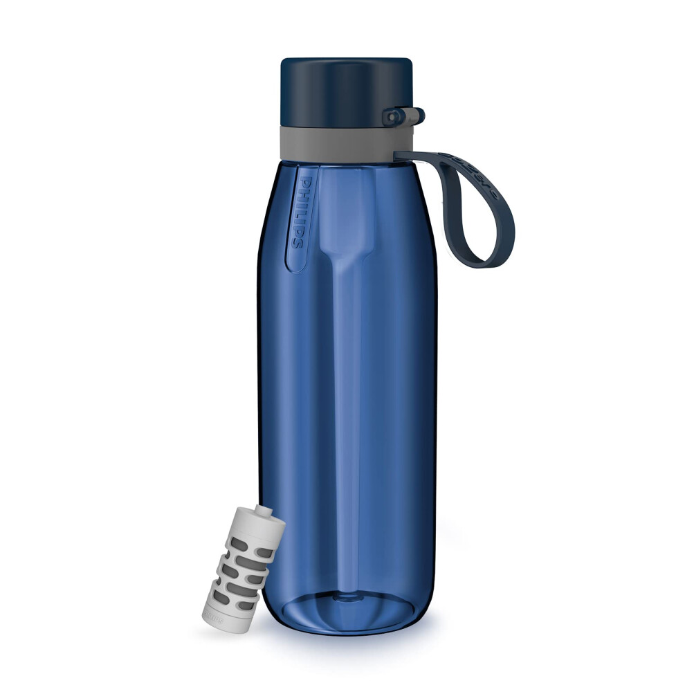 PHILIPS Filtered Water Bottle  BPA-Free Tritan Plastic Water Bottles  Replaces 450 Plastic Water Bottle with Reusable GoZero Everyday Water Filte