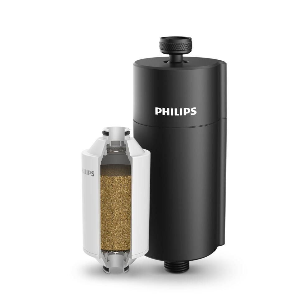 Philips Shower Filter Water Softener  Shower Filtration with Double Mesh & NSF Certified KDF Material  Reducing Chlorine/Impurities/Rust Sediment