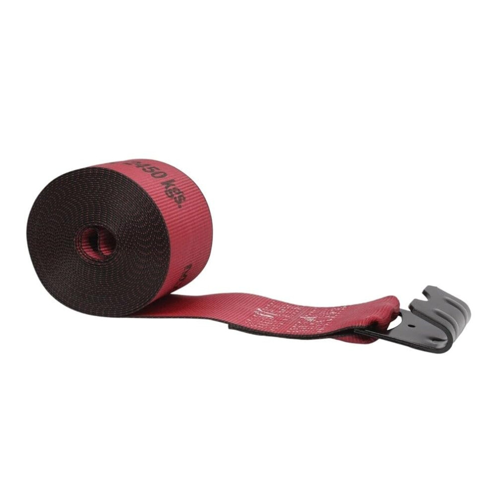 Mytee Products Kinedyne Winch Straps 4"""" X 30' Red Heavy Duty Tie Down With Flat Hooks Wll# 5400 Lbs | 4 Inch Cargo Control For Flatbed Truck Uti 840223624931