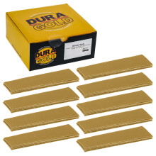 Dura-Gold Premium 1"" x 4"" Micro fogli di carta vetrata dorata grana 180 (scatola da 45) - Supporto con gancio e anello per mobili in legno Lavora