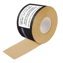 ProductionShop Carta vetrata PSA Longboard Premium grana 240 Gold 2-3/4"" Rotolo continuo largo 12 metri - Retro autoadesivo per vernici per carro