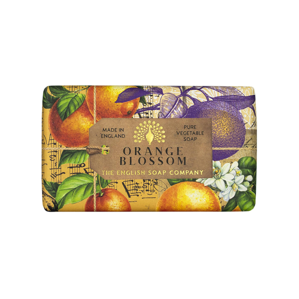 Photos - Shower Gel The English Soap Company Anniversary Wrapped Soap Bar Luxury Orange Shea Butter Soap Bar Moisturising Soap Bar for Face & Bo