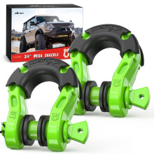 Nilight 2-pak 3/4"""" Mega D-Ring sj?kle med 7/8"""" skruetap 68 000 LBS Brudstyrke Heavy Duty Off Road Recovery Shackle til brug med tr?krem Spil Of