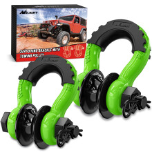 Nilight 3/4""-D-Ring-Schkel mit Abschlepprolle, 2er-Pack, 4,75 Tonnen (9500 Pfund), 7/8""-Stift, robuster Off-Road-Bergungsschkel mit Isolatoren, Unt
