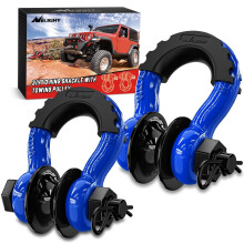 Nilight Grillo ad anello a D da 3/4"" con puleggia di traino, confezione da 2, 4,75 tonnellate (9500 libbre), perno da 7/8"", grillo per recupero f