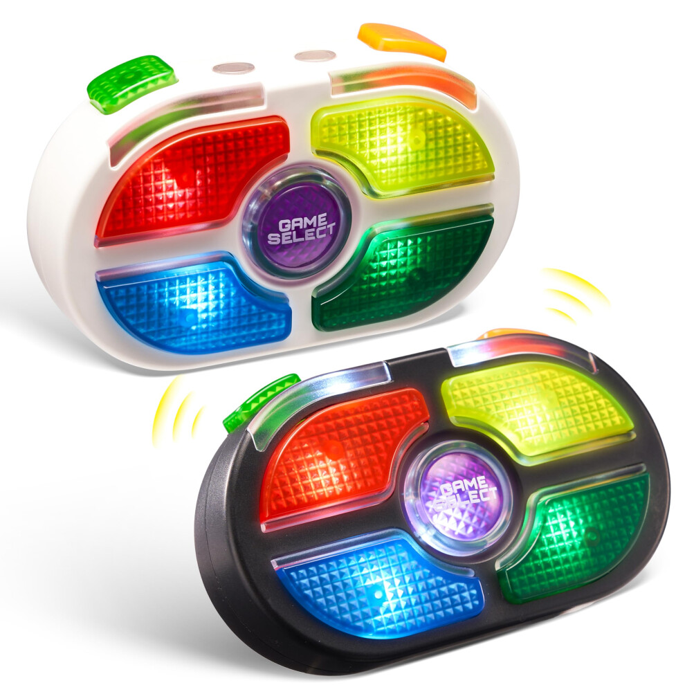 SYNCFUN 7-Key Handheld Game with 4 Game Modes Board Games for 1 or 2 Players Lights and Adjustable Sound Ages 8+ (2-Pack)