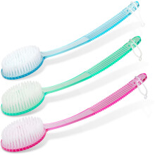 Kartc do koupele DecorRack se tetinami s dlouhou rukojet pro peeling zad tela a nohou Vana a sprcha Nhodn barvy (1 balen)