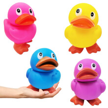 De Dreidel Company Jumbo Rubber Duck Toy met Flippers, Reuze Rubber Duckies voor Kinderen, 6.5" Hoog (2-Pack)