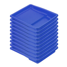 Bates- rivestimento vassoio per vassoio da 9 pollici da 9 pollici di vernice blu scuro vassoio vassoio per papelli in plastica vassoio vassoio vassoi