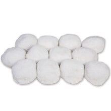 S&S Worldwide White Puff Snow Balls 4 """" (Pack med 12)
