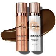 Kit di base per aerografo di seta luminess e kit di primer - Fondazione completa di formula anti -invecchiamento idrates e idrata con acido ialuronic