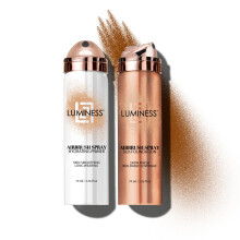 Kit di base per aerografo di seta luminess e kit di primer - Fondazione completa di formula anti -invecchiamento idratato e idrata con acido ialuroni