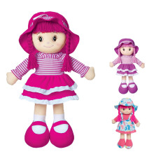 LOVE & HUG 24" Knuffelbare Zachte Lappenpop - Gevuld Paars Thema Pop - Baby Peuter Verjaardag Knuffelpop
