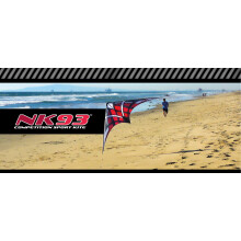 Windnsun NK93 Nylon Red Dual Control Hent Kite largo 93 pollici