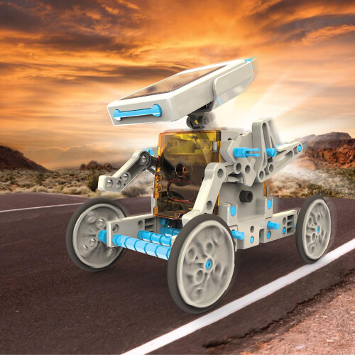 Discovery Kids Discovery #Mindblown STEM 12-in-1 Solar Robot Creation 197-Piece Kit with Working Solar Powered Motorized Engine and Gears  Construction Engineer 1