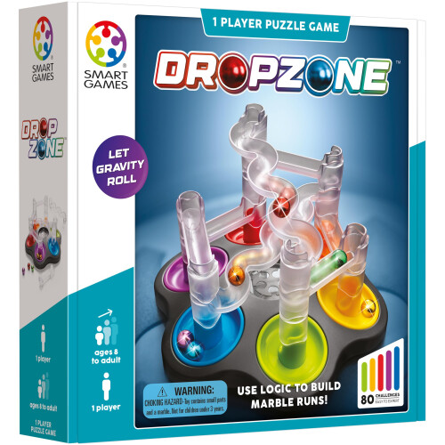 SmartGames Drop Zone Gioco di Logica con 80 Sfide per 8 Anni e Adulti 2