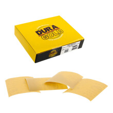 Dura-Gold Premium 1/4 Vel Goud Schuurpapier Vellen 320 Grit (Doos van 25) - 4,5"" x 5,5"""" Formaat Klittenband Steun Houten Meubilair Houtbewerking