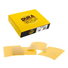 Dura-Gold Premium 1/4 Vel Goud Schuurpapier Vellen 600 Korrel (Doos van 25) - 4,5"" x 5,5"""" Formaat Klittenband Steun Houten Meubilair Houtbewerki