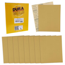 Dura-Gold Premium 9" x 11" Gouden Schuurpapier, 180 Grit (Doos van 10) - Hout, Auto Coating, Volledige Maat