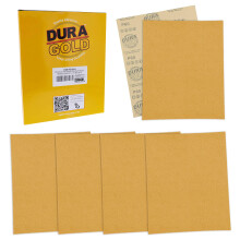 Dura-Gold Premium 9"" x 11"""" Goud Schuurpapier Vellen 60 Korrel (Doos van 6) - Houten Meubilair Houtbewerking Autolak - Volledige maat Gesneden vo