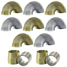 Srenta 1 inch mini bobina metalica arc argintiu ?i soi de aur jucarie pentru petreceri cadouri ?i zile de na?tere pachet de 12
