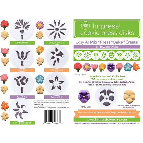 Flowers 8 Disk Set for Cookie Presses 1