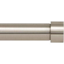 Ivilon Draperi Fnster Gardin Stng - End Cap Style Design 1 tums stolpe. 28 till 48 tums frgborstad nickel