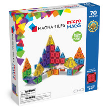 Magna-Tiles Micromags 70-stycken Deluxe Magnetic Construction Set Det ursprungliga magnetiska byggnadsmärket