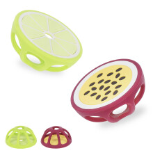 Passievrucht en limoen siliconen bijtringen Babybijtspeeltjes Essentials Must Haves voor pasgeborenen Makkelijk vast te houden ontwerp Bijtbal Ba