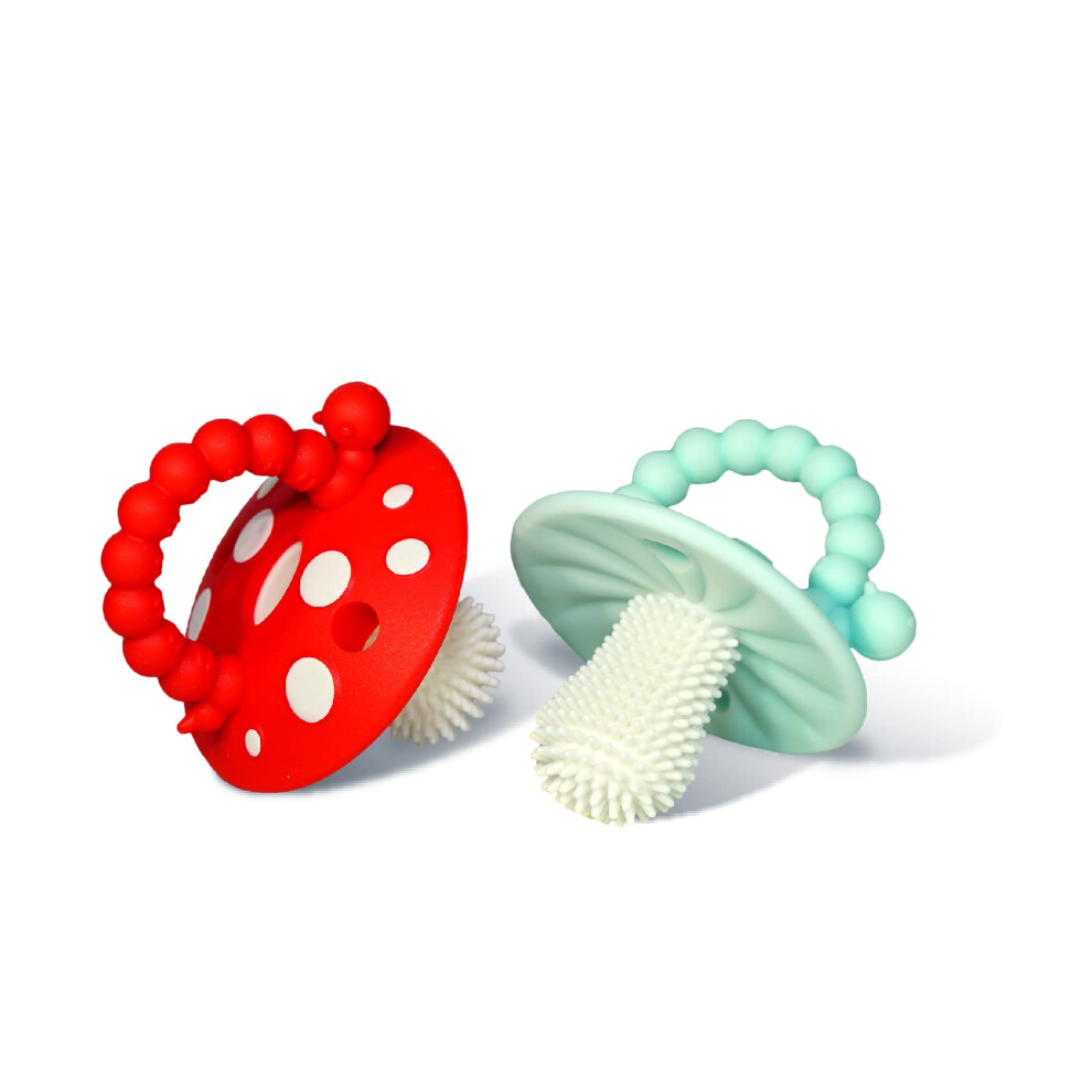 Chompy Teether - Soft Silicone Teething Toy For Infants & Babies 3M+ Massaging Bristles For Teething Relief Hands-Free & Easy To Hold Razbaby