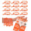 Pulseiras com zper laranja de 7 polegadas da UpBrands com 12 pacotes  lembrancinhas assustadoras e divertidas para festas de Halloween, brinque 1