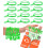 Pulseiras com zper verdes de 7 polegadas da UpBrands com 12 pacotes  lembrancinhas temticas Fidget para brinquedos sensoriais em massa do Dia 1