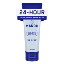 Mando Odour Shield Body Wash 24-Stunden-Geruchskontrolle Entfernt Gerche besser als Seife SLS-frei, Parabenfrei, hautvertrglich 8,5 Unzen (