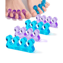 DR. JK- Zehenspreizer fr Pedikre, 2 Paar, blaue und violette Zehenspreizer fr Frauen, Pedikre-Zehenspreizer fr Frauen, Gel-Zehenspreizer fr Ped