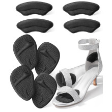 DR. JK- Metatarsal Pads Women 8 pcs Black Heel Pads for Shoes Women Ball of Foot Cushions Ball of Foot Cushions