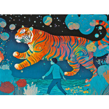 Cross & Glory - Walking with Pi - 1000 Piece Jigsaw Puzzle for Adults | Hyperdetailed | Magisk scenisk illustration | Utmanande och frtrollande