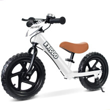 Kriddo Pro Toddler Balance Bike fr 2+ Jahre alte 12-Zoll-Push-Fahrrad W Hand Brems- und Kickstand Geschenkrad fr 2-5 Jungen Mdchen Wei