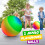 Bolas de playground de borracha de 18 polegadas para crianas - (2 pacotes) Bola gigante arco-ris inflvel para jogar Bola grande para bolas sal 2