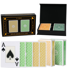 GUTSHOT Playing Cards Waterproof Deck of Cards with Spill-Proof Design Great for Party Game and Magic (2 Pack (Yellow Green))
