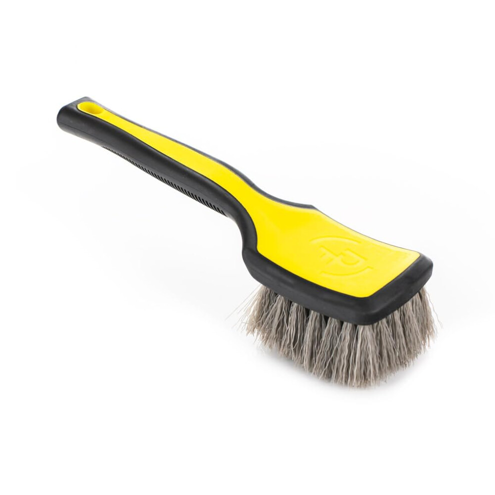 Detail Factory - Progrip Tire Brush - Ergonomic Progrip Handle Stiff Synthetic Bristles Ergonomic Design Clean Your Tires With Ease - Live Wir 850061849915