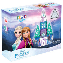 Tytan Tiles Officiellt licensierade Disney Frozen Magnetic Tiles 41-stycken Byggnad Set Powerful STEM/Steam Learning Workbook Creative Engineerin