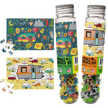 MicroPuzzles Happy Campers 2er-Pack  Mini-Puzzles fr Erwachsene, 150-teilige kleine Puzzles fr Erwachsene und Jugendliche  10,2 x 15,2 cm, kompak