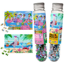 MicroPuzzles Vacation Birds 2er-Pack Collectors Edition 1 Mini-Puzzles 4 x 6 Zoll 150 Teile Doppelpack Mini Micro Kleines tragbares Reisepuzzle