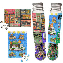 MicroPuzzles Food Mini puzzle 2-balen - 150-dln kulinrsko-zbavn cestovn 4 6 v puzzle drek | Vyrobeno v USA | Small Business