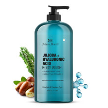 Botanic Hearth Jojoba & Hyaluronic Acid Body Wash 16 fl oz mit Meerbutter und sem Mandell | Feuchtigkeitsspendendes Body Wash-Duschgel fr weicher