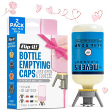 Flip-It! Kit de Vaciamiento de Botellas 2-Pack - Regalos de San Valentín para Ella - Funciona con Botellas Plásticas
