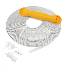 Instatrim Flexibel självhäftande trimbunt med applikator & hörn - Caulking Kit med 50ft vit 1/2 """" Wide Caulk Strip Applicator Tool & 6 Corners -