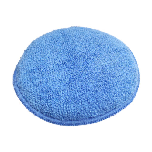 Almofada aplicadora de cera com detalhes de microfibra Polyte, pacote com 8 (azul 5 pol.) 1