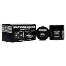 Brickell Men's Ultimate Anti-Aging Routine, Anti-Wrinkle, Night Face Cream and Eye Cream to Reduce Puffiness, Wrinkles, Dark Circles, Under Eye Bags,