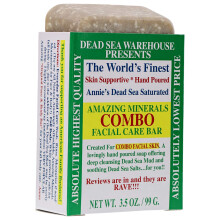 Dead Sea Warehouse - Amazing Minerals Combo Facial Care Bar - 3,5 OZ - Sul a bahno z Mrtvho more - Prrodn - Cistic prostredek na smenou plet -